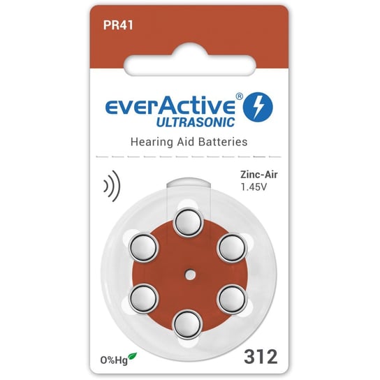 Baterie do aparatów słuchowych EVERACTIVE Ultrasonic 312 , 1.45 V EverActive