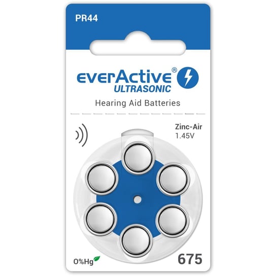 Baterie do aparatów słuchowych EVERACTIVE Ultrasonic 675, 1.45 V EverActive