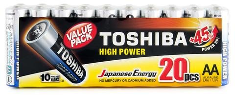 Baterie Toshiba, HIGH POWER, LR6GCP MP-20, Multipak 20 szt. Toshiba
