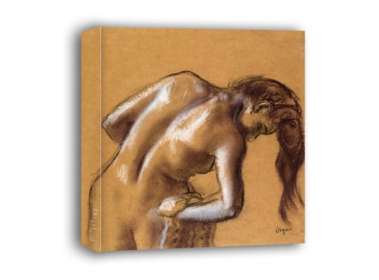 Bather Drying Herself, Edgar Degas - obraz na płótnie 85x85 cm Galeria Plakatu