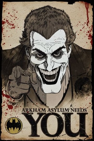 Batman Arkham Asylum Joker Needs You - plakat 61x91,5 cm DC COMICS
