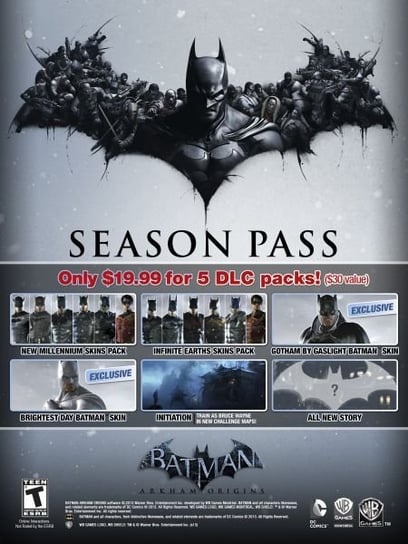 Batman: Arkham Origins Season Pass (PC) klucz Steam WB Games Montreal, Splash Damage