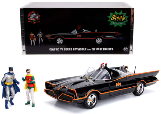 Batman Batmobile ze światłem i figurkami 1:18 Jada Toys