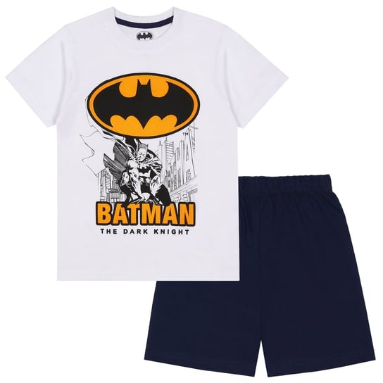 Batman Biało-granatowa piżama chłopięca na krótki rękaw, letnia piżama 9 lat 134 cm DC COMICS