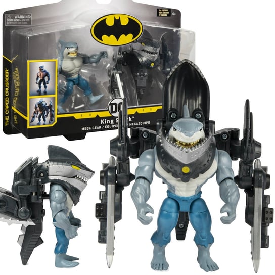Batman, figurka kolekcjonerska King Shark ze zbroją Megatransformacja Batman