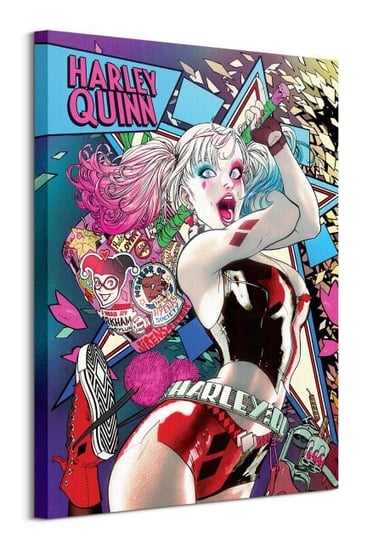 Batman Harley Quinn Neon - obraz na płótnie DC COMICS