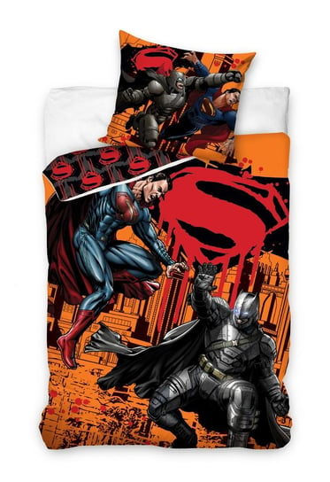 Batman & Superman, Pościel dziecięca, 140x200 cm Carbotex