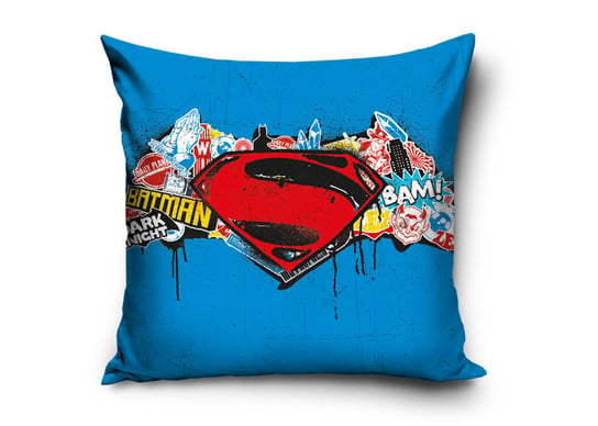 Batman & Superman, Poszewka na poduszkę, 40x40 cm Carbotex