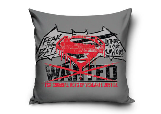 Batman & Superman, Poszewka na poduszkę, 40x40 cm Carbotex