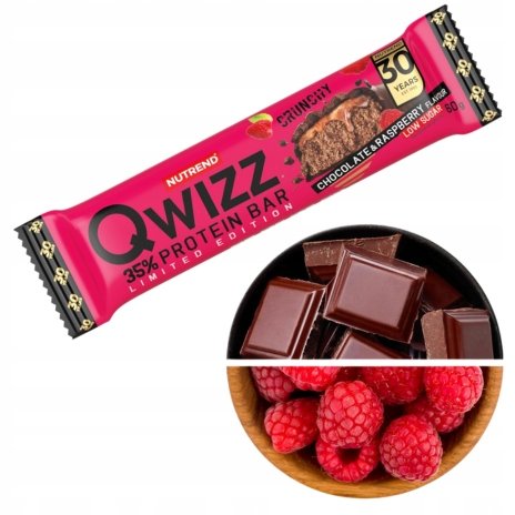 Baton białkowy Qwizz 60g czekolada + malina 35% białka Nutrend
