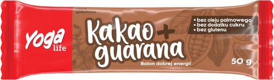 Baton Owocowy Kakao z Guaraną bezglutenowy 50g - Yoga Life Naturavena