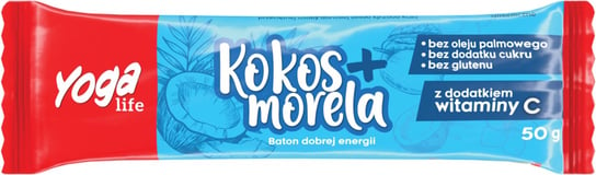 Baton Owocowy Kokosowy z Morelą bezglutenowy 50g - Yoga Life Naturavena