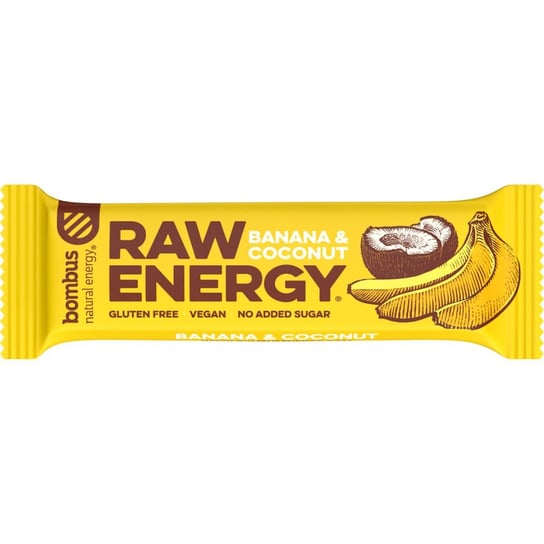 Baton RAW Energy Banan Kokos Bezglutenowy 50 g Bombus Energy Bombus