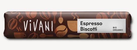 Baton Z Mlecznej Czekolady Z Nadzieniem Espresso I Kawałkami Wafli Bio 40 G - Vivani Vivani