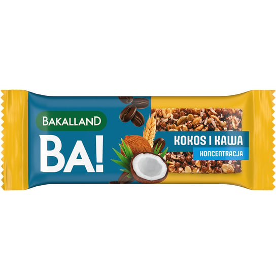 Baton zbożowy BAKALLAND BA! Koncentracja Kokos i kawa 35 g Bakalland