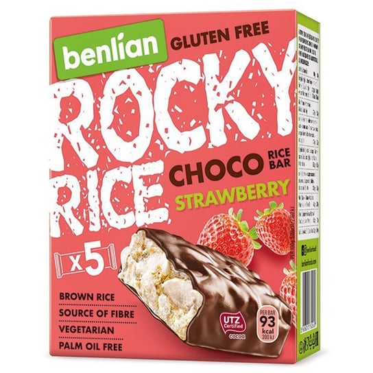 Batony ryżowe w czekoladzie z truskawkami  Benlian Inna marka