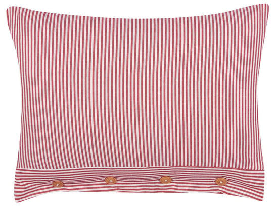Bawełniana poduszka dekoracyjna w paski 40 x 60 cm czerwono-biała AALITA Beliani