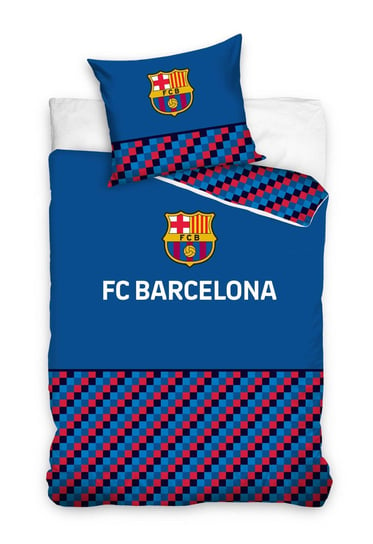 Bawełniana pościel dziecięca młodzieżowa 140x200 dwustronna piłkarska klub FC Barcelona Carbotex