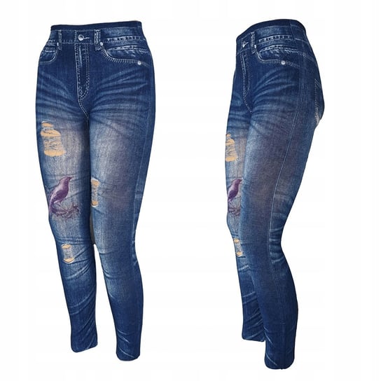 Bawełniane Leginsy Jeans Spodnie Modne Wzory Dziury Wysoki Stan Wiosenne Dajmo