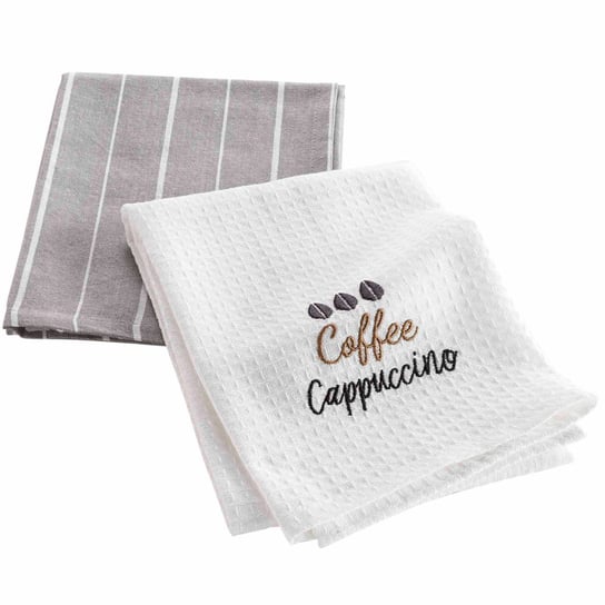 Bawełniane ręczniki kuchenne CAPPUCCINO, 2 sztuki Douceur d'intérieur