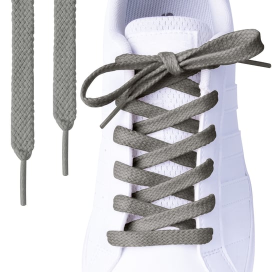 Bawełniane sznurówki do butów szare Sulpo