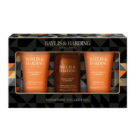 Baylis & Harding, Black Pepper & Ginseng Men's, Zestaw kosmetyków do pielęgnacji, 3 szt. Baylis & Harding