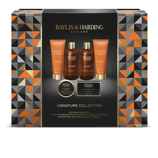 Baylis & Harding, Black Pepper & Ginseng Men's, zestaw prezentowy kosmetyków do pielęgnacji, 6 szt. Baylis & Harding