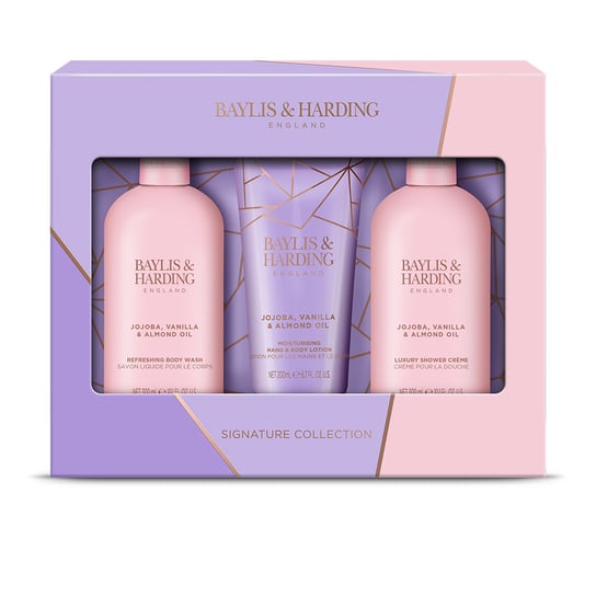 Baylis & Harding, Jojoba Vanilla & Almond Oil, zestaw prezentowy kosmetyków do pielęgnacji, 3 szt. Baylis & Harding