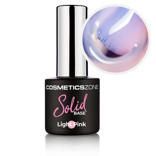 Baza hybrydowa budująca jasnoróżowa Solid Base Light Pink 7ml Cosmetics Zone