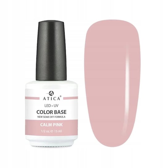 Baza hybrydowa kolorowa Soak off Atica Calm Pink Base Gel różowa 15 ml Inna marka