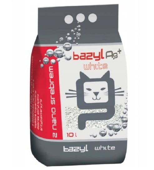Bazyl Ag+ Compact White 10L - żwirek dla kotów, 10L Inny producent