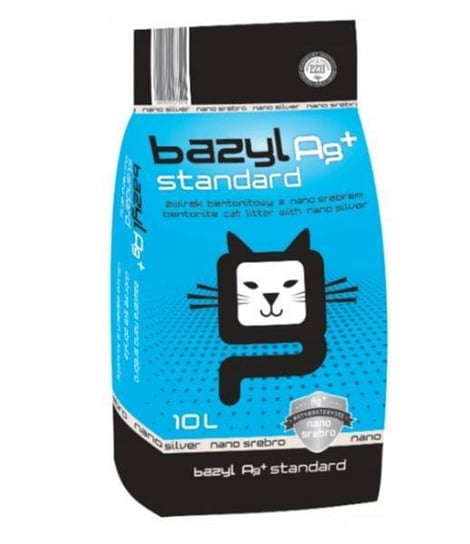 Bazyl Ag+ Standard 10L - żwirek bentonitowy dla kotów, 10L Inny producent