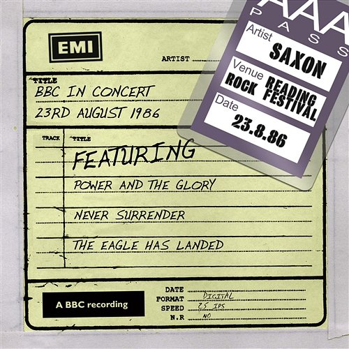 BBC In Concert [23rd August 1986] Saxon