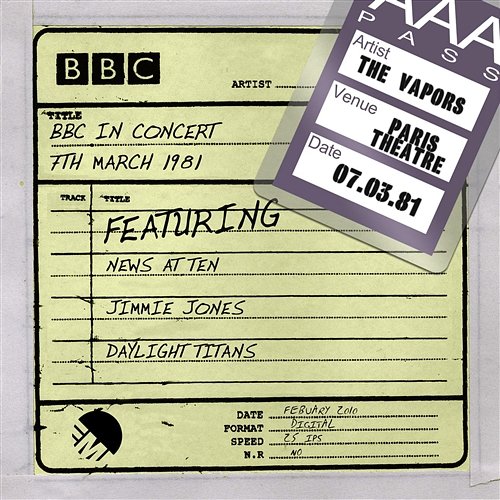 BBC In Concert [7th March 1981] The Vapors