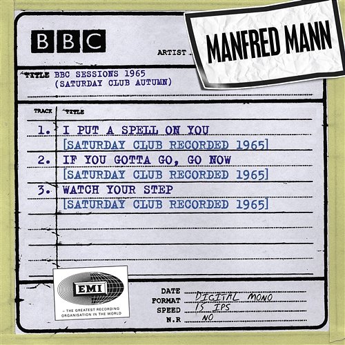 BBC Sessions (Saturday Club Recorded Autumn 1965) Manfred Mann