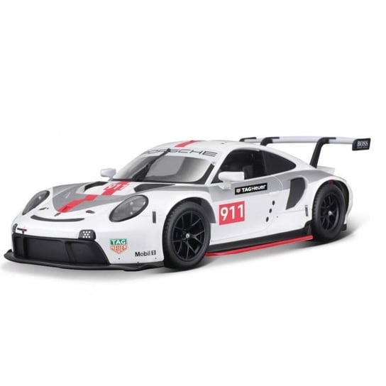 Bburago, samochód Race Porsche 911 RSR GT, białe, 1:24 Bburago