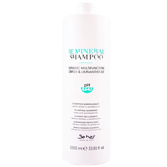 Be Hair, Be Mineral Plump, Shampoo szampon do włosów słabych i wrażliwych 1000ml wzmacnia, nawilża, odzywia Be Hair