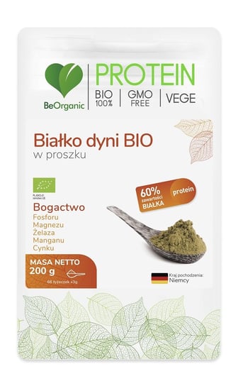 Be Organic, białko dyni w proszku bezglutenowe bio, 200 g BeOrganic