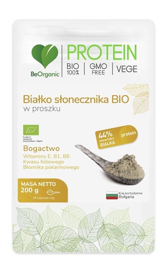Be Organic, białko słonecznika w proszku bezglutenowe bio, 200 g BeOrganic