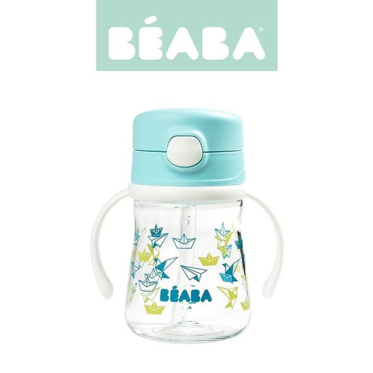 Beaba, Butelka/Bidon ze słomką, tritan, Light Blue, 240 ml Beaba