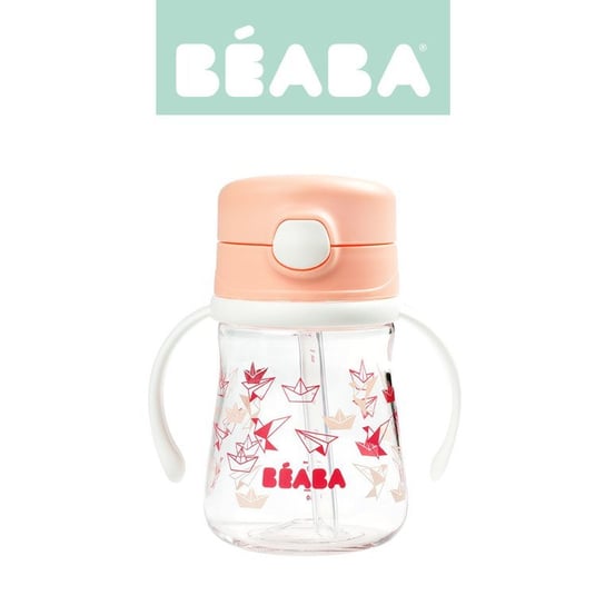 Beaba, Butelka/Bidon ze słomką, tritan, Light Pink, 240 ml Beaba