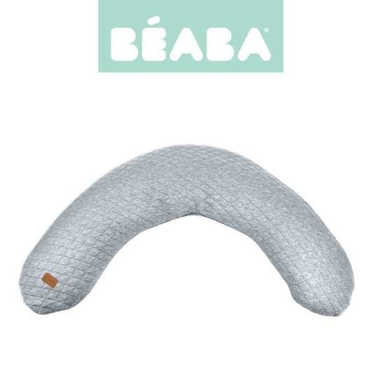 Beaba, Ergonomiczna poduszka/Rogal dla kobiet w ciąży i karmiących, Big Flopsy Fleur de coton Heather, Grey Beaba