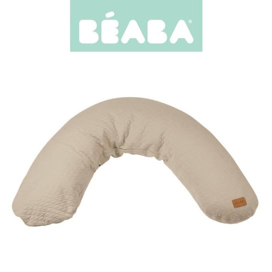Beaba, Ergonomiczna poduszka rogal dla kobiet w ciąży i karmiących Big Flopsy, Fleur de coton Linen Beaba