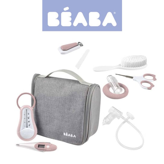 Beaba Kosmetyczka z 9 akcesoriami do pielęgnacji niemowląt old pink Beaba