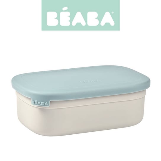 Beaba Lunchbox ze stali nierdzewnej konfigurowalny z silikonową pokrywką i osłoną Baltic Blue Beaba