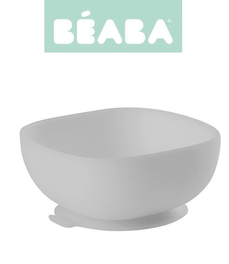 Beaba, Miseczka silikonowa z przyssawką, Szary Beaba