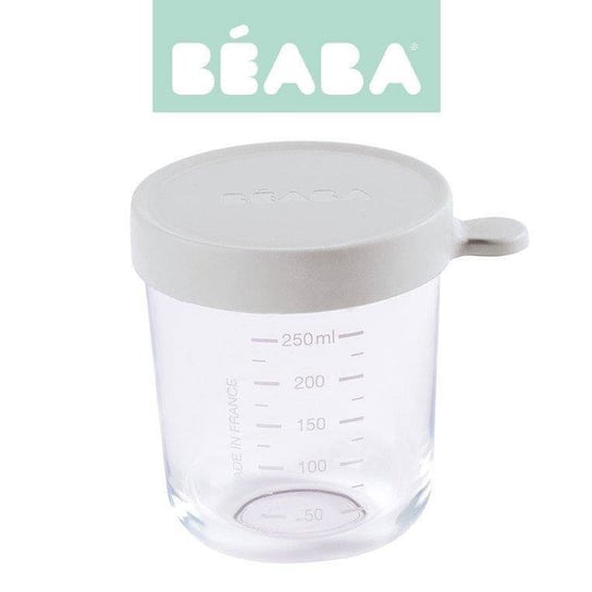 BEABA Pojemnik słoiczek szklany z hermetycznym zamknięciem 250 ml Light Mist Beaba