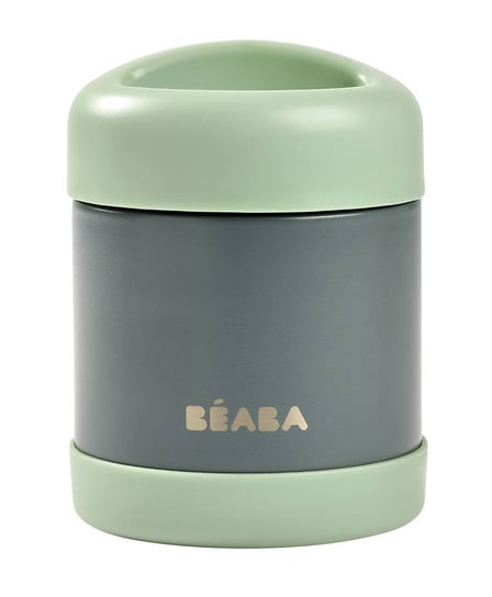 Beaba Pojemnik-termos obiadowy ze stali nierdzewnej z hermetycznym zamknięciem 300 ml mineral grey/sage green Beaba