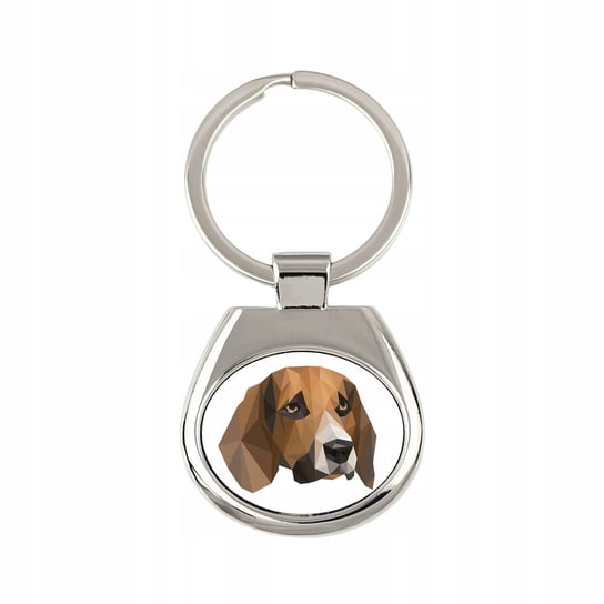 Beagle pies geometryczny Brelok Breloczek metal Inna marka