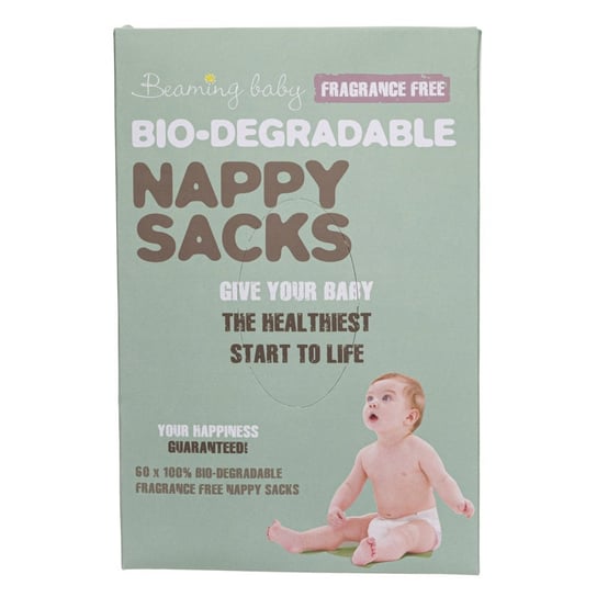 Beaming baby, Biodegradowalne worki na zużyte pieluszki, bezzapachowe, 60 szt. Beaming Baby